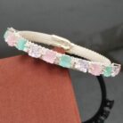 Multicolour Stone Silver Bracelet – Stylish Women’s Jewellery