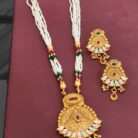 Traditional Moti Mala Rajwadi Set – antique pearl necklace and earrings