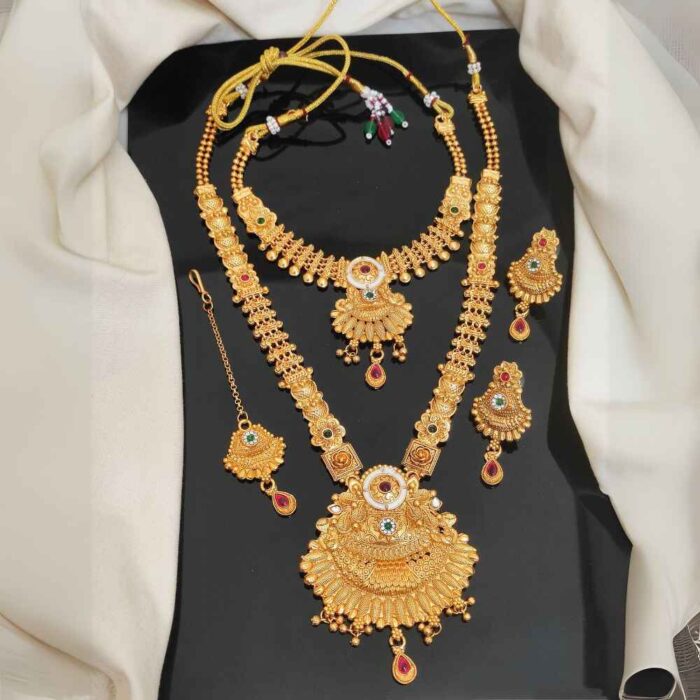 New Antique Rajwadi Design Combo Set – traditional royal bridal necklace set