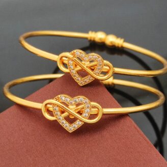Heart Infinity Kadli Bangles – Artificial Jewellery Store Exclusive Designer Kada