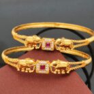 Elephant Design Gold Bangles – Traditional Ethnic Jewellery