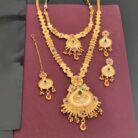 Stone Studded Double Layer Antique Set (2)
