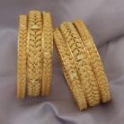 Traditional Brass Gold-Plated Bangles Kada Set for women