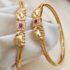 Traditional Gold Plated Free Size Bangle (2)