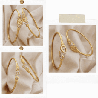 Classic Designer Bangles Combo for Women in Gold Finish