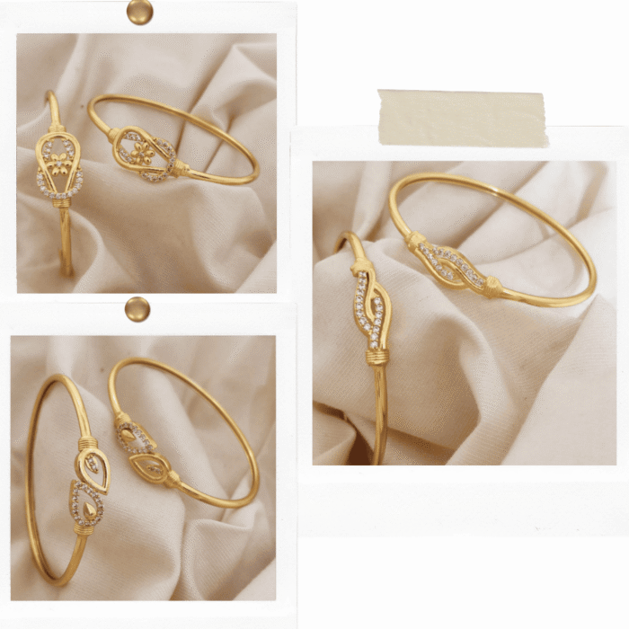 Royal Gold Finish Bangles Combo for Women in Glossy Gold Polish